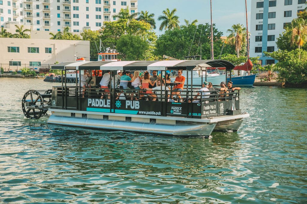 Paddle Pub cycle boat cruising in Florida waters