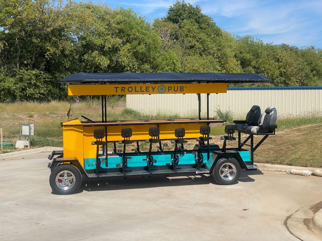 Pedal-powered trolley pub bike