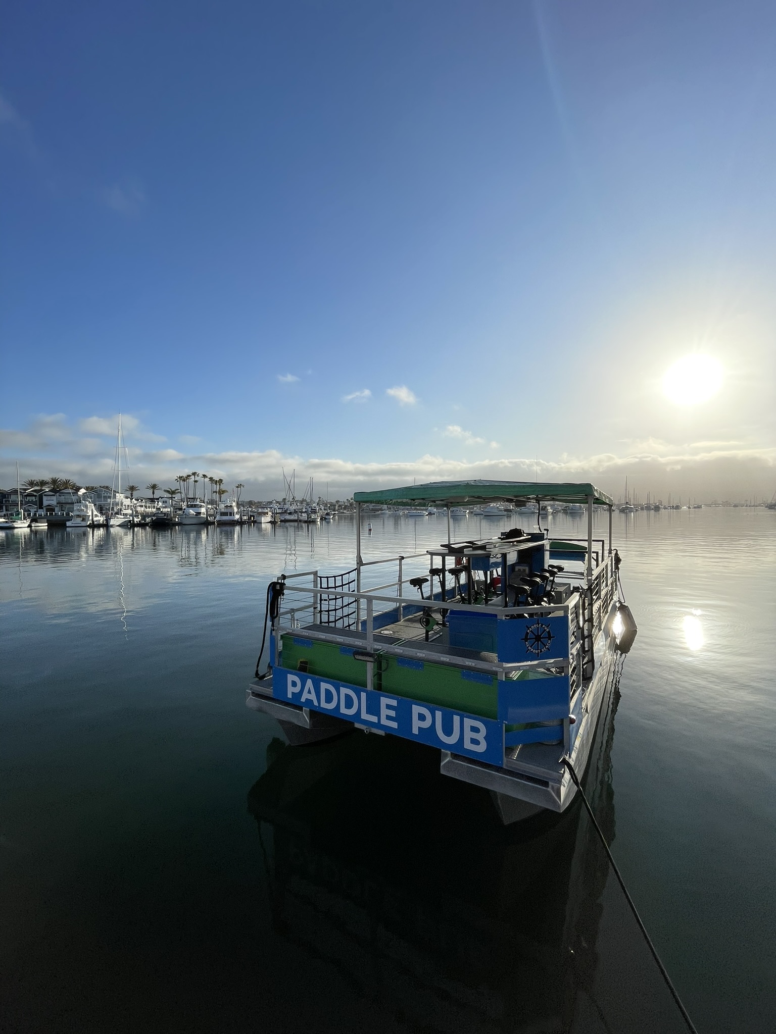 Paddle Pub vessel aerial view